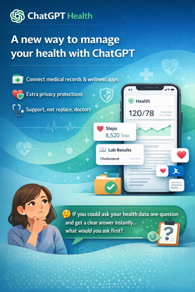 ChatGPT Health dedicated space for understanding medical records and wellness apps securely